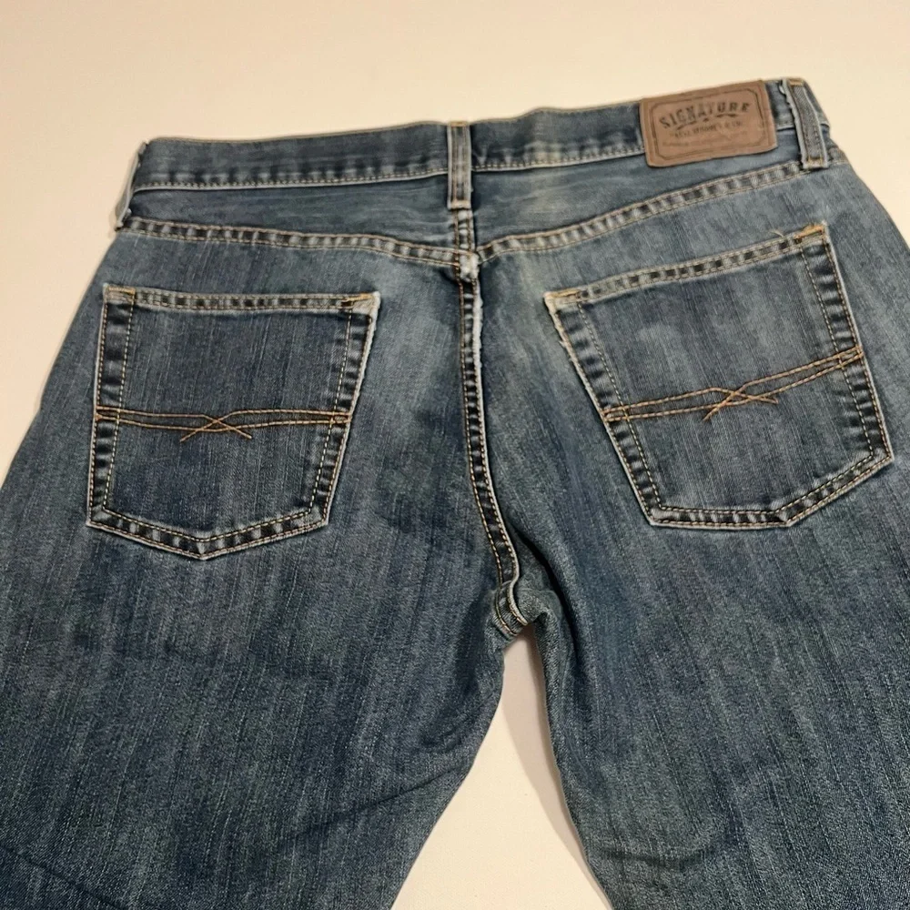 EUC Levi's Jeans Mens 34x40 Slim Straight Leg Blue Stretch Denim Mid‎ Rise (C1)